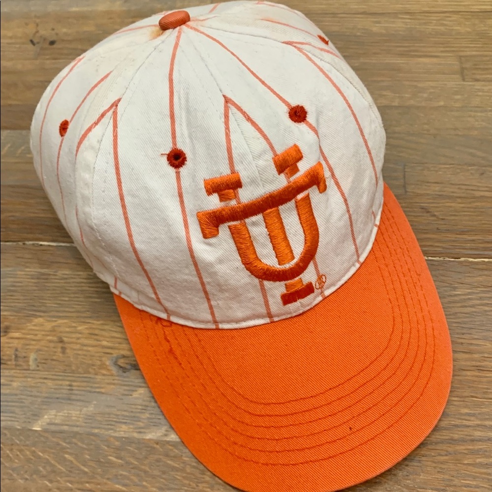 Vintage interlocking university of Tennessee orange pinstriped baseball hat